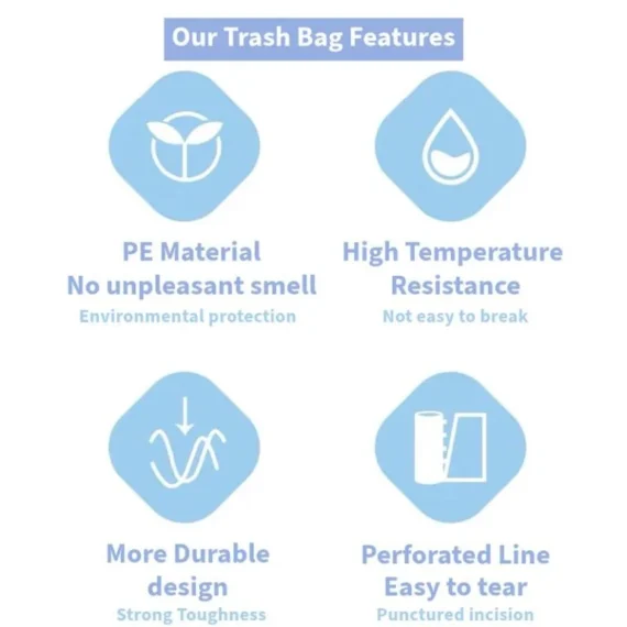 【Just $0.65】BIG roll Plastic Trash bag 100 pcs thicker bag