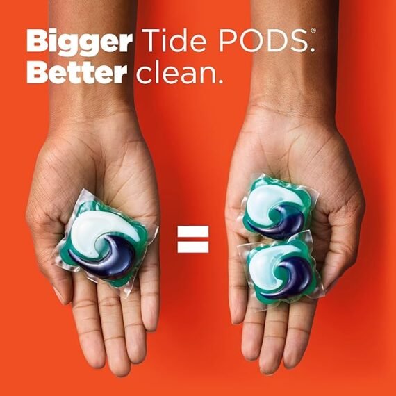 免运费Tide Ultra OXI Power PODS with Odor Eliminators Laundry Detergent Pacs 63 Count For Visible and Invisible Dirt (Pack of 1)